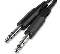 Pro Signal PSG03087 6.35mm (1/4") Stereo Jack to Jack Plug Lead, 500mm, Black