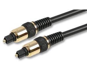 Pro Signal PSG03161 HQ TOSLink Optical Audio Lead with Metal Housing, 2m, Black