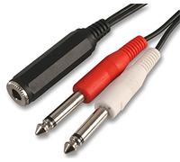 PRO SIGNAL PSG03280 6.35mm Mono Jack Splitter/Combiner, 300mm Black