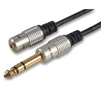 PRO SIGNAL PSG03296 3.5mm to 6.35mm (1/4") Stereo Jack Socket to Plug Lead, 300mm Black