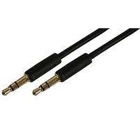 PRO SIGNAL PSG03744 Slim 3.5mm Stereo Jack Plug to Plug Lead, 1m Black