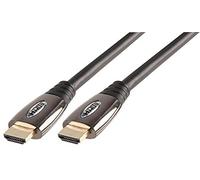 Pro Signal PSG03834 High Speed 4K UHD HDMI Lead with Ethernet, Chrome Connectors, Gold Plated, 1m Black