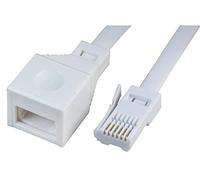 Pro Signal PSG04186 6-Way BT Plug to BT Socket Telephone Extension Lead - 15m, White