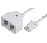Pro Signal PSG04214 BT Plug to Double Socket Telephone Extension Lead, 10m
