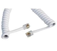 Pro Signal PSG04238 RJ10 Plug to Plug Coiled Handset Cord, 3m, White