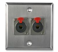 PRO SIGNAL PSG08158 Steel AV Wall Plate with 2 x Jack Socket