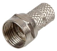 PRO SIGNAL PSG08515 F Type Connector Plug, Twist On, 7.2mm | 7.2mm F type twist-on coaxial plug with 75 Ohm impedance and nickel-plated zinc alloy construction.