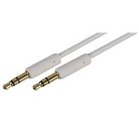 Pro Signal PSG3072-2M Slim 3.5mm Stereo Jack Plug to Plug Lead, 2m, White
