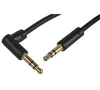 PRO SIGNAL PSG3117-0.5M Slim 3.5mm Stereo Jack Plug to 90 Degree Jack Plug Lead, 0.5m Black