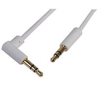 Pro Signal PSG3132-10M Slim 3.5mm Stereo Jack Plug to 90 Degree Jack Plug Lead, 10m, White
