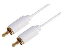 Pro Signal PSG3177-3M Slim Phono (RCA) Plug to Phono Plug Lead, 3m, White