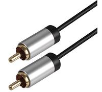 Pro Signal PSG3211-7.5M Slim Phono (RCA) Plug to Phono Plug Lead with Aluminium Head shells, 7.5m Black