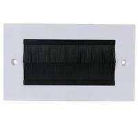 PRO SIGNAL PSG3278 2 Gang Faceplate, White Plate/Black Brush