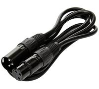 Pro Signal PSG3337-XLR-1.5M 3 Pin XLR Male to XLR Female Microphone Lead, 1.5m Black