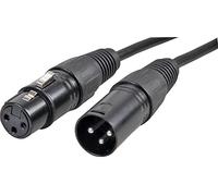 Pro Signal PSG3341-XLR-10M 3 Pin XLR Male to XLR Female Microphone Lead, 10m Black
