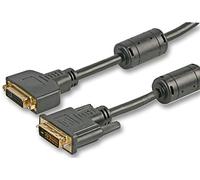 Pro Signal PSG90591 DVI-D Dual Link Male to Female Lead, 1m, Black