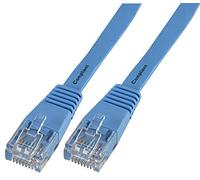 Pro Signal PSG90654 Flat Cat5e LSOH Ethernet Patch Lead, 0.5m, Blue
