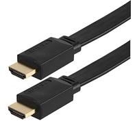 Pro Signal PSG91323 High Speed HDMI Lead, Male to Male, Flat Low Profile Cable, Gold Plated, 7 m, Black