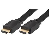 Pro Signal PSG91389 2m High-Speed 4K UHD HDMI Cable - Flat Design, Ethernet Support, Gold-Plated Connectors, Black