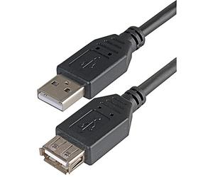 Pro Signal PSG91422 USB 2.0 A Male to A Female Cable, 3 m, Black