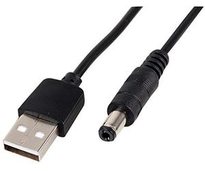 Pro Signal PSG91614 USB 2.0 to 5.5 mm Type N Barrel 5V DC Power Cable, 1 m