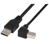PRO SIGNAL PSG91620 USB A Plug to Left Angled USB B Plug Lead, 1m