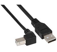 Pro Signal PSG91621 USB A Plug to Right Angled USB B Plug Lead, 1 m