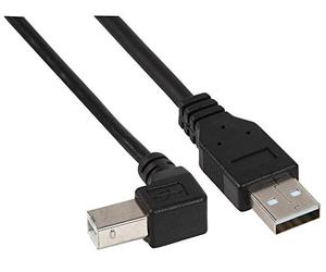 Pro Signal PSG91621 USB A Plug to Right Angled USB B Plug Lead, 1 m