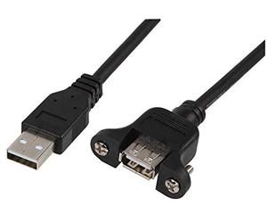 PRO SIGNAL PSG91623 1m USB A Plug to USB A Chassis Mount Socket Lead