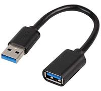 Pro Signal PSG91625 USB 3.0 A Male to Female Extension Lead, 0.15 m, Black
