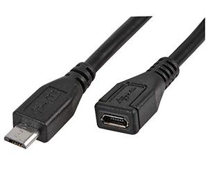 Pro Signal PSG91626 Micro USB Extension Lead, Male to Female 0.5 m
