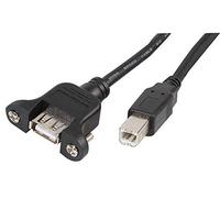 PRO SIGNAL PSG91627 USB B Plug to USB A Chassis Mount Socket, 1m