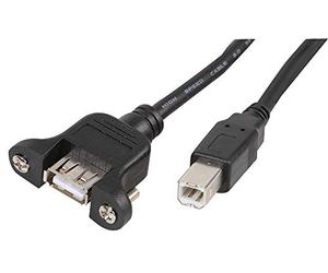 PRO SIGNAL PSG91627 USB B Plug to USB A Chassis Mount Socket, 1m