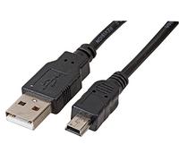 Pro Signal PSG91714 USB 2.0 A Male to Mini B Male Lead, 0.5m Black