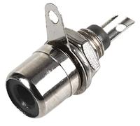 Pro Signal RCA Phono Sockets, Chassis/Panel Mount, Black, Pack of 10