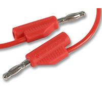 Pro Signal Red 4mm Banana Plug to Plug Test Lead, 1m - Flexible, 60V DC Voltage Rating - JR9235-1M RED-ROHS