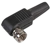 PRO SIGNAL Right Angle F Plug Connectors - 10 Pack - Solder Termination Coaxial Cable F-Type - PS11531