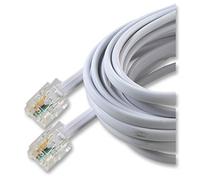 PRO SIGNAL RJ11 Broadband ADSL Extension Cable 15m Male to Male White