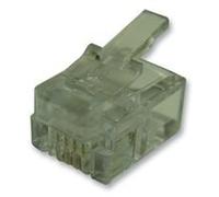 PRO SIGNAL RJ11 Modular Plugs - 6P4C Unshielded Telephone Connectors, 10 Pack, Cable Mount