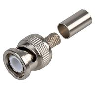 PRO SIGNAL RW1-003 B ZINC 75 ohm BNC Crimp Plug, Zinc - RG59/U Cable