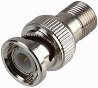 PRO SIGNAL RW1-035 BNC Plug to F Type Socket Adaptor, Nickel Plated Brass Body