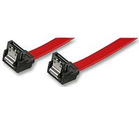 Pro Signal SATA 2.0 Right Angled to Right Angled Data Cable - 0.9m Red Lead with Locking Plugs, Male to Male - SATA3