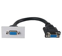PRO SIGNAL VGA Socket Wall Plate Module - 50x25mm, Flylead Coupler for AV & Multimedia Installations