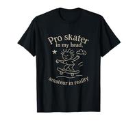 Pro Skater in My Head Amateur in Reality Vintage Serif T-Shirt