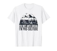 Pro-Solitude Campfire Mountain Forest Design Introvert Style T-Shirt