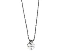 Pro Specialties Group Glitter Heart Pendant Necklace Silver, One Size, Team Colors, Size 4, Stainless Steel, No Gemstone