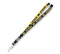PRO SPECIALTIES GROUP INC Unisex's Michigan Wolverines Two Tone Lanyard Key Chain, Multi, One Size
