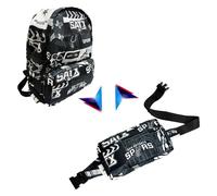 Pro Specialties Group San Antonio Spurs Transformable 2-in-1 Mini Backpack: Convertible, Stylish, water-resistant travel belt bag.