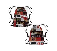 Pro Specialties Group Toronto Raptors Drawstring w/zipper Gym Bag for Sports, Travel, and Everyday Use, Multi, M, Drawstring