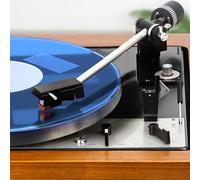 PRO SPIN Blue Acrylic Turntable Mat - Platter Slipmat for 12" Vinyl Vintage Record Player - Antistatic Cover, Reduces Noise & Sounds From Static & Dust - Tighter Bass Quality, Record Player Mat